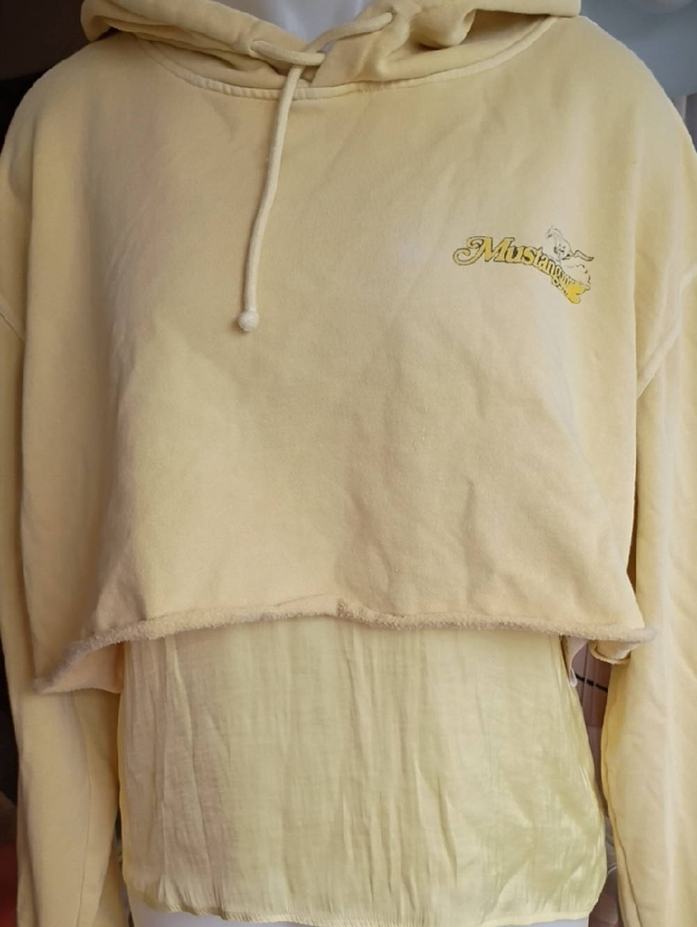 Re/Done Pale Yellow Label Sweatshirt